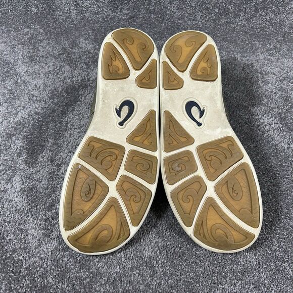OluKai Nohea Moku 10283-1020 Mens Size 9 Taupe Boat Beach Slip On Shoes Used - Picture 8 of 11